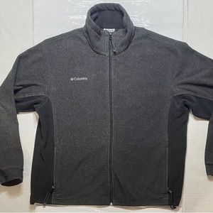 Columbia Jacket Men's Large Long Sleeve Full Zip Fleece Gray